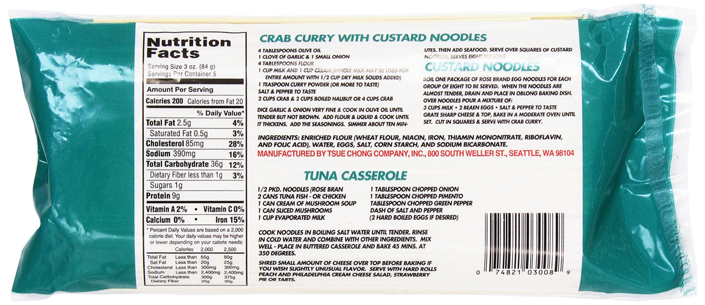 Rose Chinese Egg Noodles, 16 Ounce (Pack of 12)