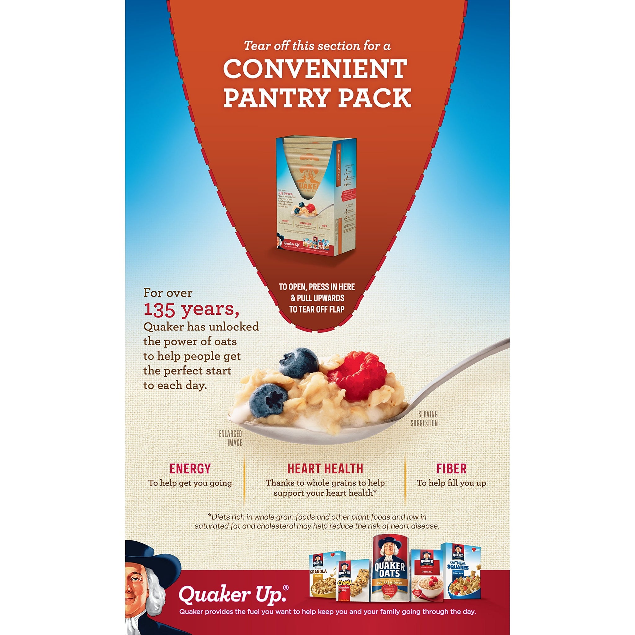 Quaker Instant Oatmeal Cinnamon & Spice, 10-Count Boxes (Pack of 4)