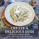 Ori di Langa Tagliolini Egg Pasta with Truffles - Gourmet Egg Noodles with Black Truffles Foraged in Italy, All Natural Durum Wheat Pasta, Italian