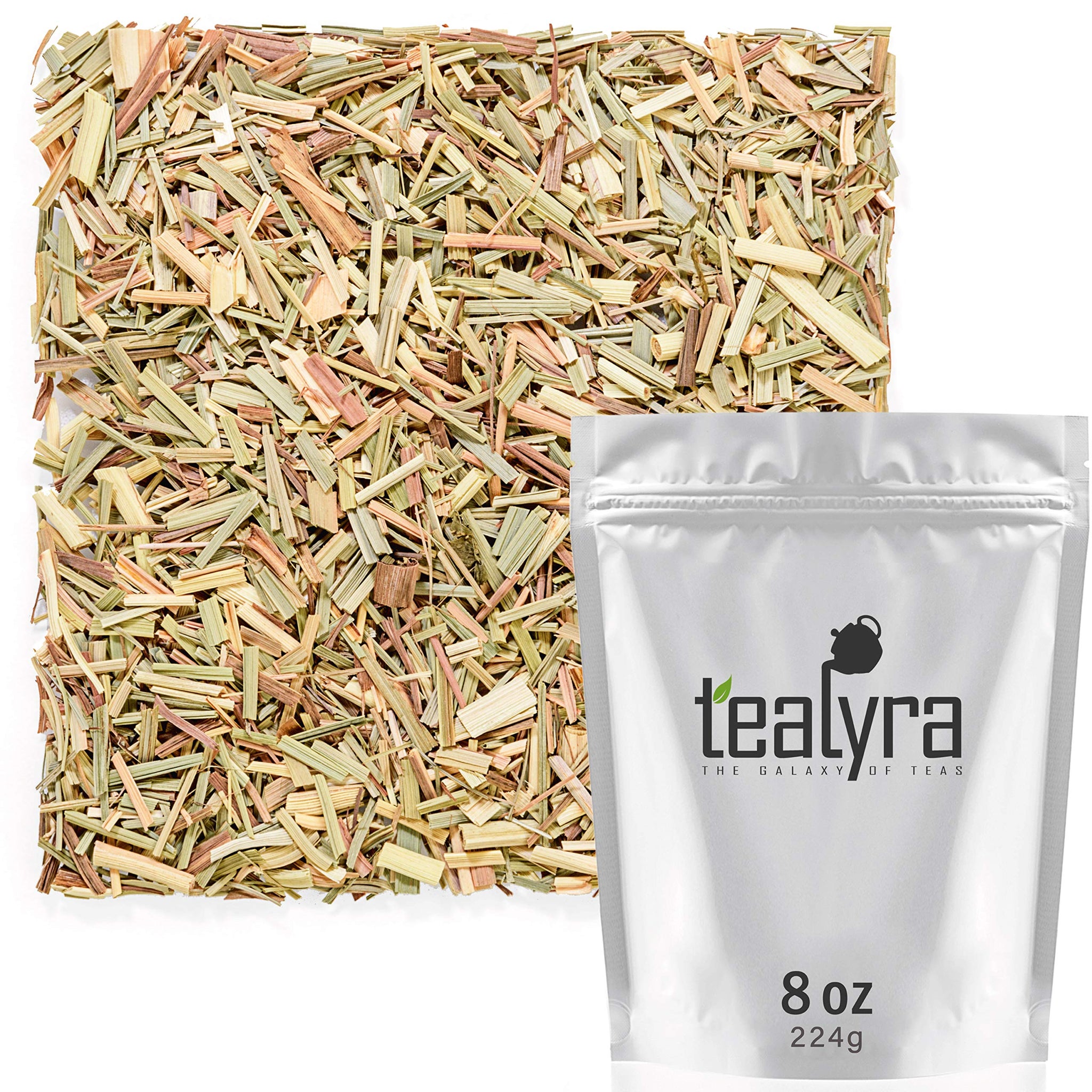 Tealyra - Pure Lemongrass - Loose Leaf Herbal Tea - Wellness Healthy Herb Tea - Caffeine-Free - Wild Grown - 224g (8-ounce)