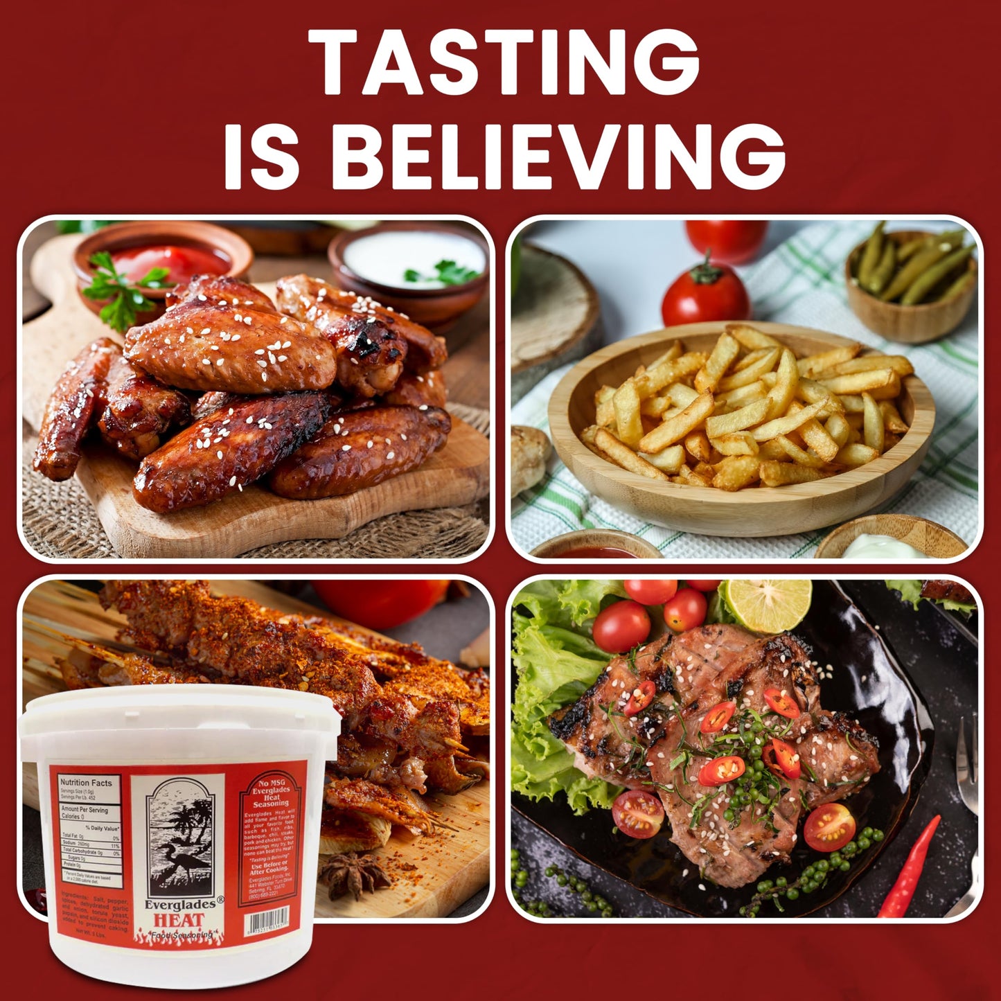 Everglades Seasoning - Versatile Southern BBQ Seasoning - Heat 80 oz