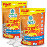 NATURE CLEAN Stink Bombs - Natural Laundry Odor Eliminator Pods. Pet Odor Eliminator for Home, Laundry Deodorizer & Strong Odor Remover for Clothes
