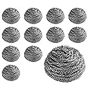 New Star Foodservice Extra Large (50 Grams) Stainless Steel Sponges Scrubbers, Set of 12