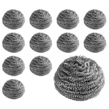 New Star Foodservice Extra Large (50 Grams) Stainless Steel Sponges Scrubbers, Set of 12