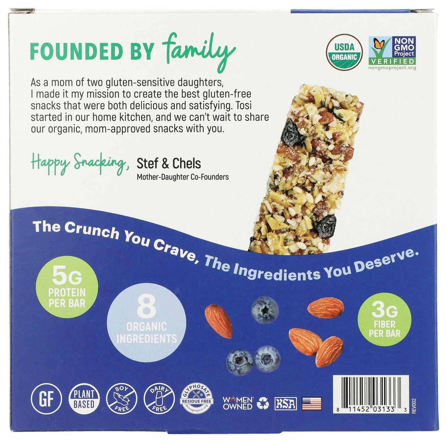 Tosi, Superbites Almond Blueberry Organic, 4 Ounce