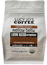 Lucy Jo's Coffee Roastery, Organic Mellow Belly Low Acid Blend, Medium Dark, Ground, 11 oz (11 OZ)