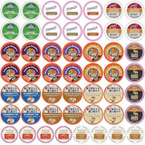 Perfect Samplers Flavored Single Serve Cups For Keurig K cup Brewers, Variety Pack Sampler (Flavored Lovers, 50)