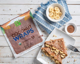 NUCO Organic Coconut Wraps, Cinnamon - Gluten Free, Low Carb, Vegan, 10 Ct