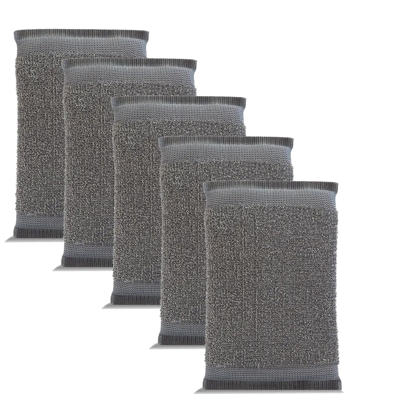 El Contraste Heavy Duty Grill Sponge - 5 Pack Steel Scrub Sponges, Durable BBQ Scrubber for Hard Surfaces, Multi-Use Dishwashing, Long-Lasting Kitchen