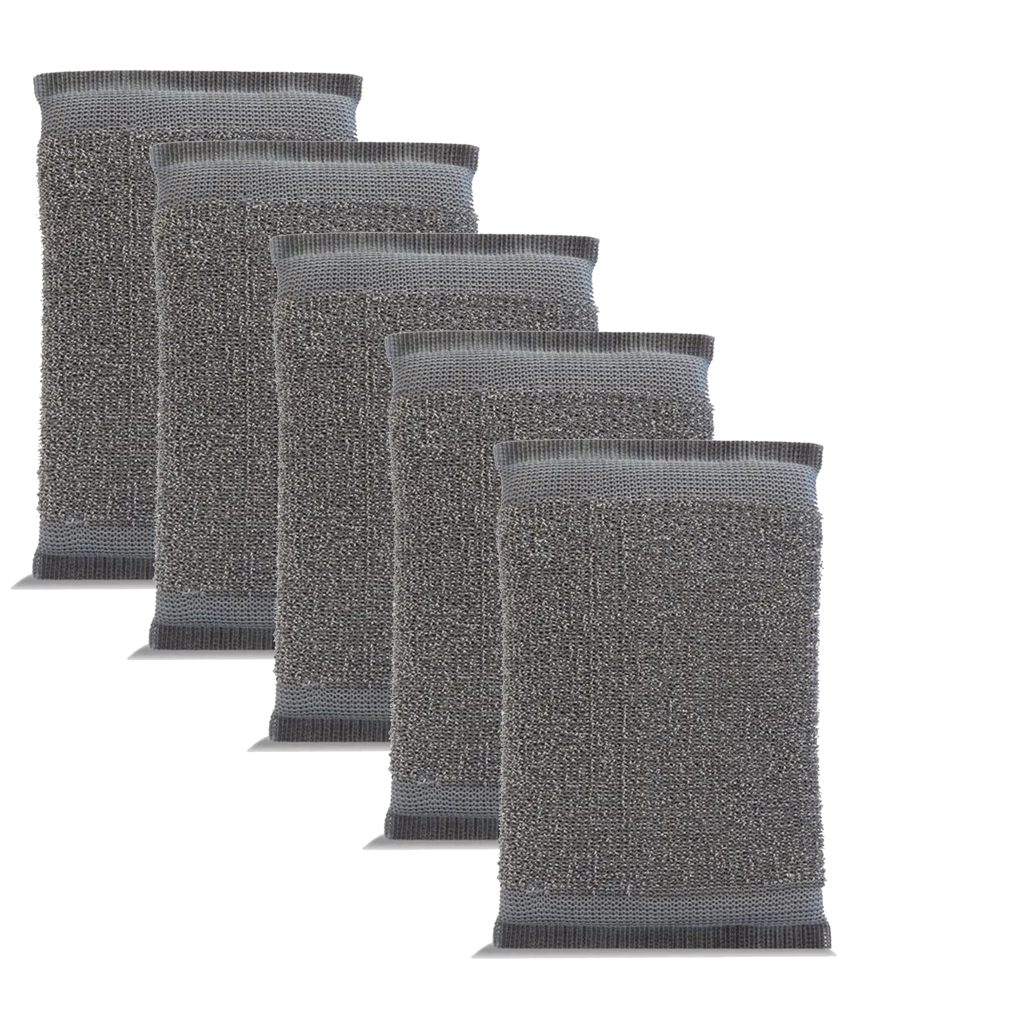 El Contraste Heavy Duty Grill Sponge - 5 Pack Steel Scrub Sponges, Durable BBQ Scrubber for Hard Surfaces, Multi-Use Dishwashing, Long-Lasting Kitchen