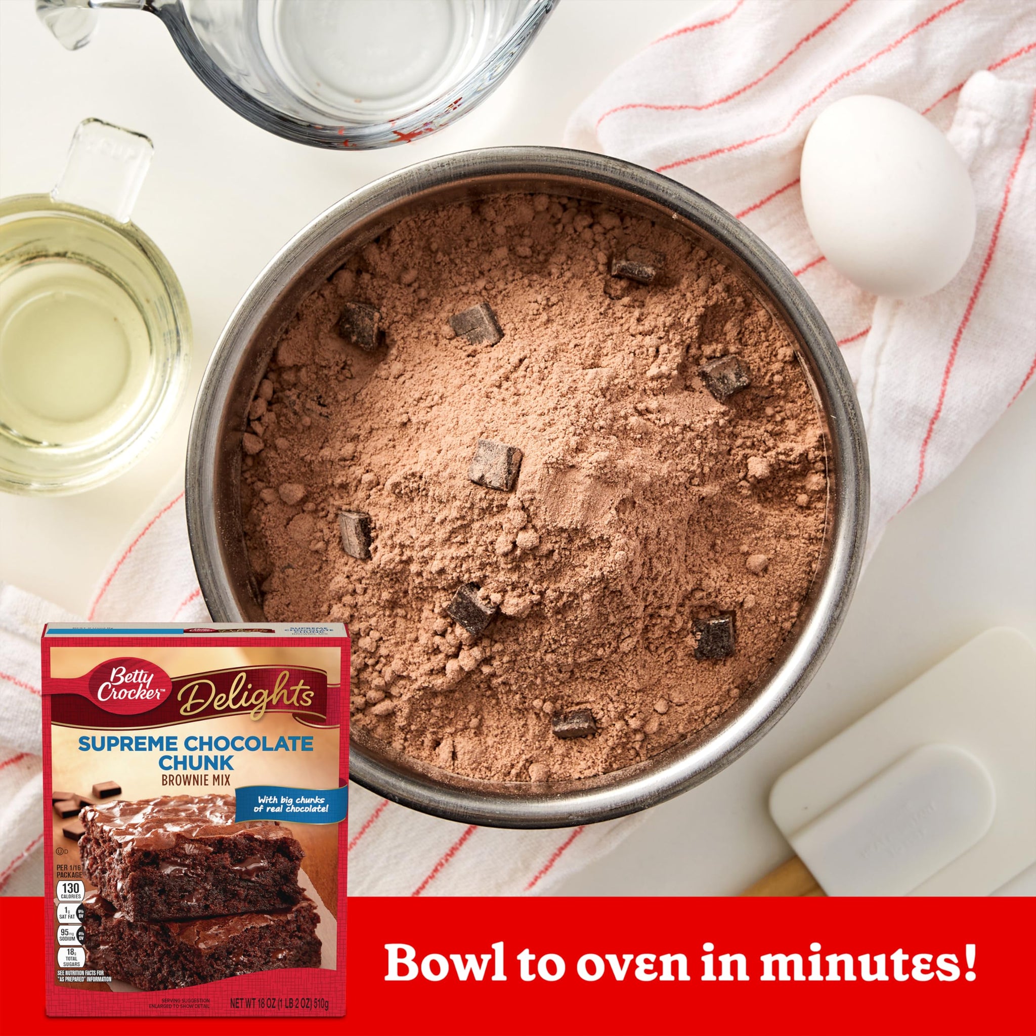Betty Crocker Delights Supreme Chocolate Chunk Brownie Mix, 18 oz.