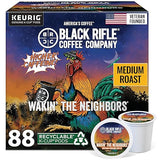 Black Rifle Coffee Company Wakin’ the Neighbors High-Caffeine Coffee Pods - Arabica & Robusta Blend for Extra Energy - Single Serve K Cup Compatible
