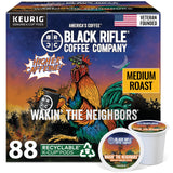 Black Rifle Coffee Company Wakin’ the Neighbors High-Caffeine Coffee Pods - Arabica & Robusta Blend for Extra Energy - Single Serve K Cup Compatible