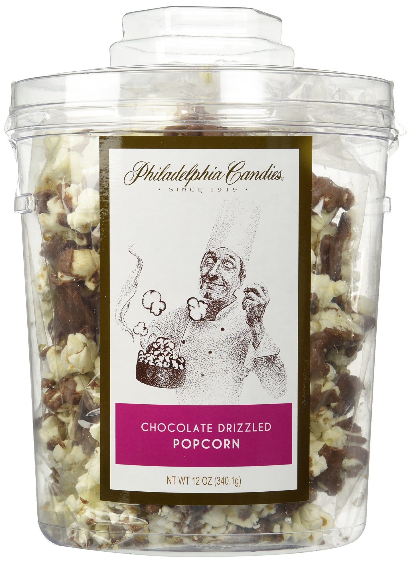 Philadelphia Candies Milk Chocolate Drizzled Popcorn, 12 oz. Gift Tub