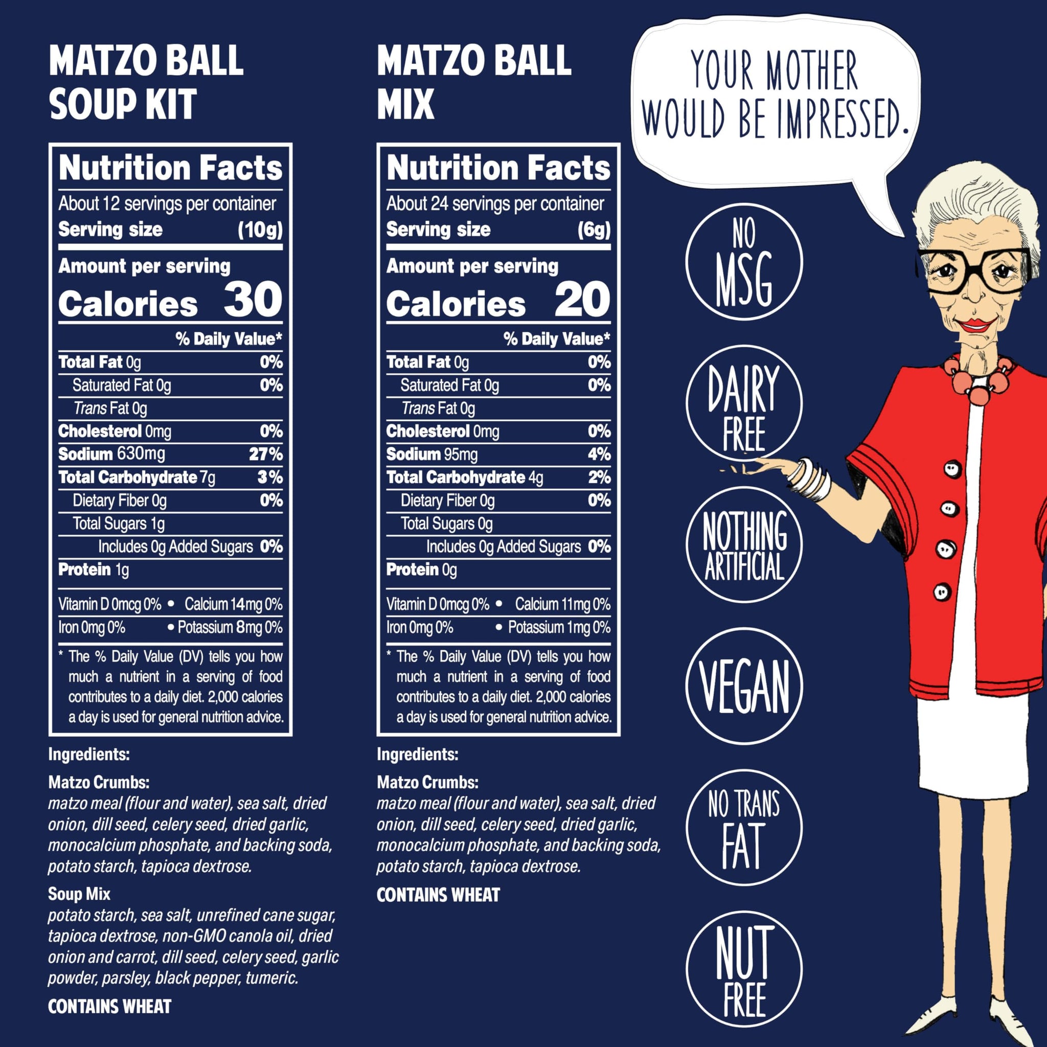 The Matzo Project Matzo Ball Soup Mix Kit, Natural Vegetarian Matzo Ball Mix, No MSG, Nut Free, 4.5oz Boxes, Kosher but NOT Kosher for Passover