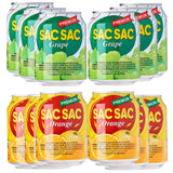 Korean Best Variety Energy Drink Box Deal - SACSAC, RICE PUNCH, PEAR JUICE - (SACSAC ORANG + GRAPE, 12 CANS)