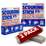 PUMIE Scouring Stick 2 Pack, Toilet Bowl Ring Remover, Heavy Duty Extra Strong Pumice Cleaning Bar, Pumice Stone for Cleaning Toilet Rings, Bathroom