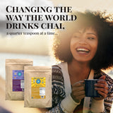 Blue Lotus Chai - Traditional Masala Chai - Makes 530 Cups - 1 Pound Bulk Bag Masala Spiced Chai Powder with Organic Spices - Instant Indian Tea No