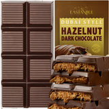 Eastanbul Dubai Dark Chocolate Bar Hazelnut, 7oz, Premium Belgium Dark Hazelnut Dubai Chocolate Bar, Viral Candy with Shredded Phyllo Dough, Knafeh