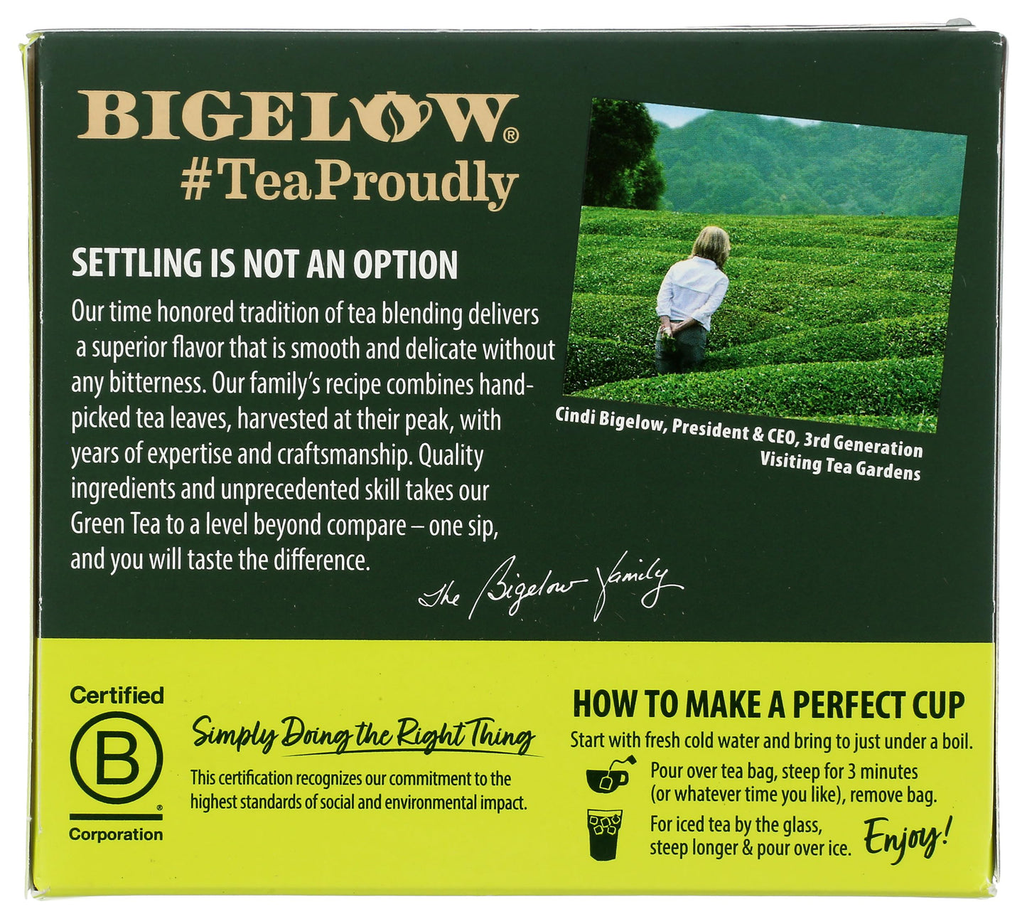 Bigelow Tea, 40 Bags - Organic Decaffeinated Green (2 Pack)