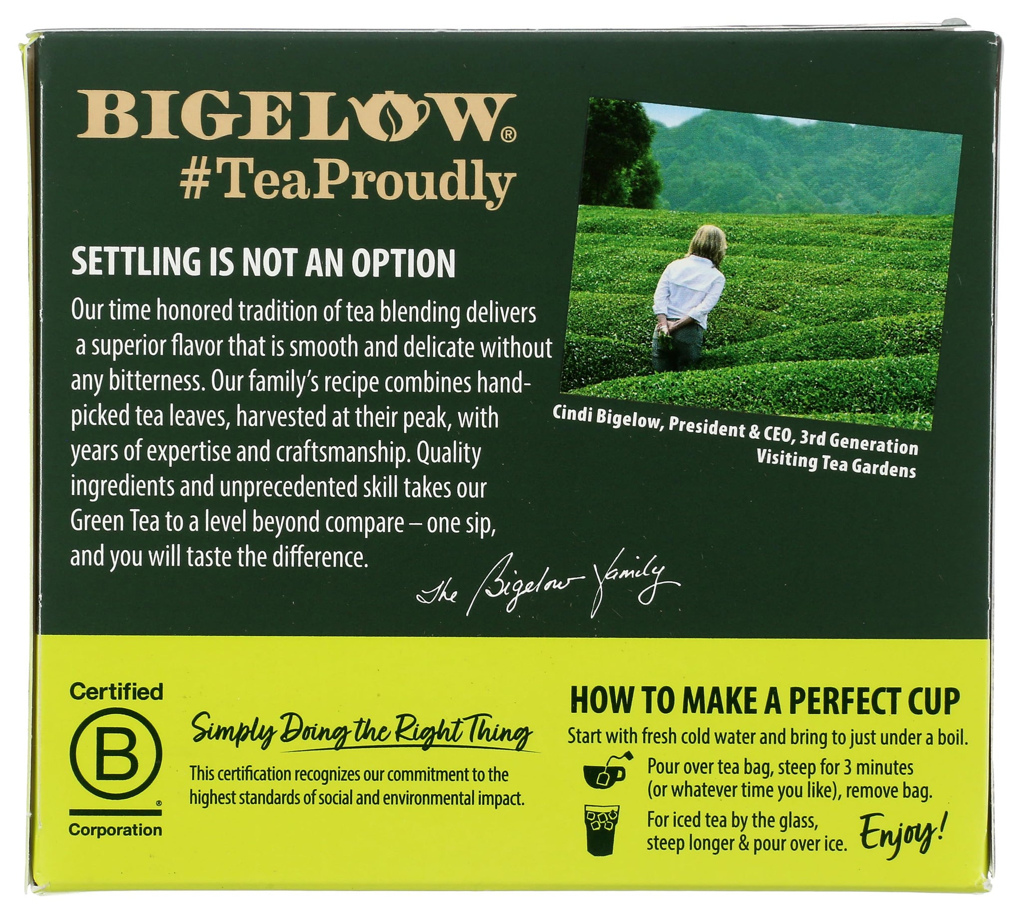 Bigelow Tea, 40 Bags - Organic Decaffeinated Green (2 Pack)