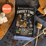 Bones Coffee Company Decaf S'morey Time, S'mores and Graham Crackers Decaffeinated Flavored Coffee, Medium Roast Low Acid Arabica Beans For Auto drip