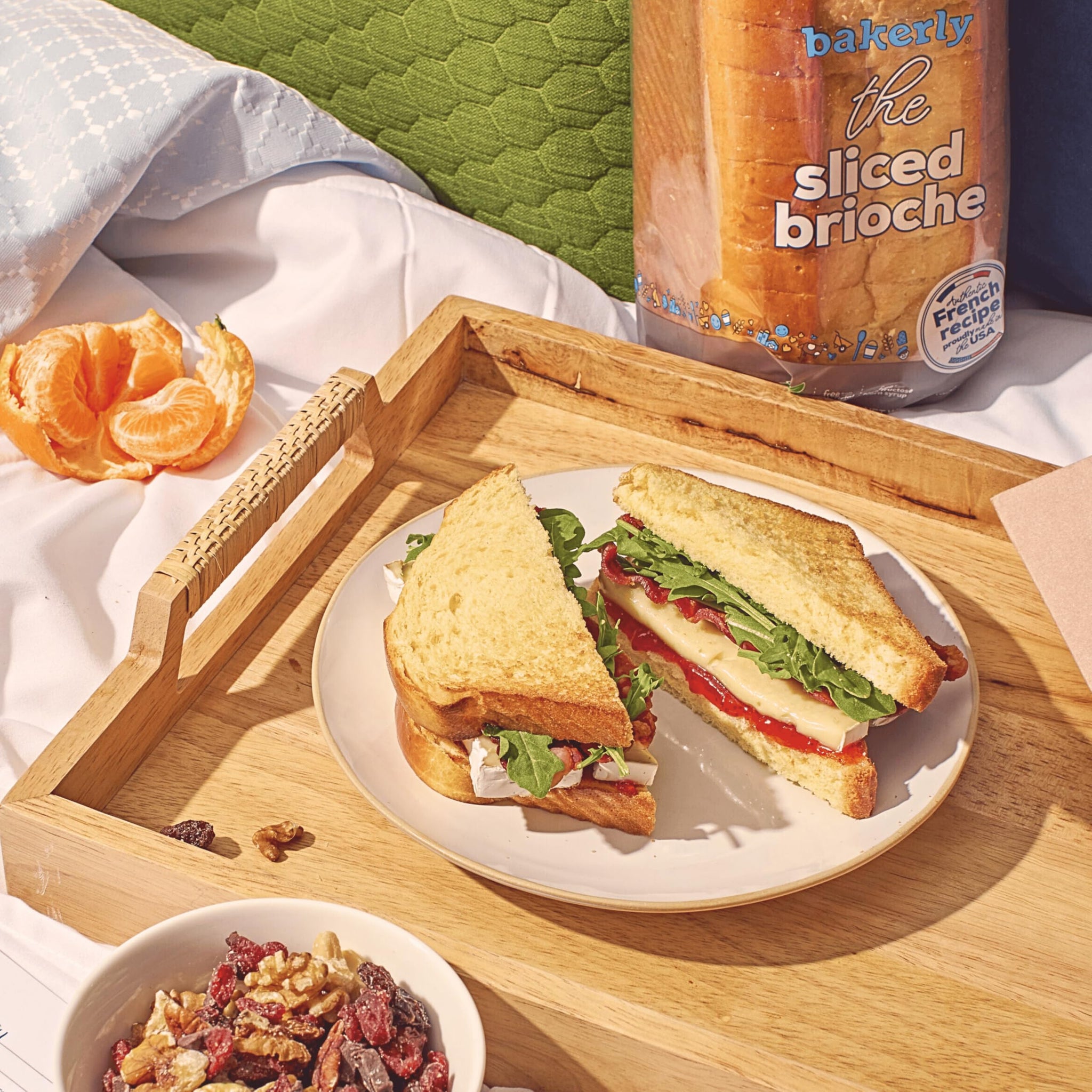 bakerly Sandwich Variety Pack - 5 Pack of Ready-to-Eat French Baked Brioche for Breakfast, Lunch & Snacks - Sliced (2 loaves), Rolls (2 packs)