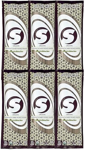 Buckwheat & Sweet Potato Pasta Noodles 6-PACK- Organic & Gluten-Free- 52.8oz, 3 paper-tied servings per pack