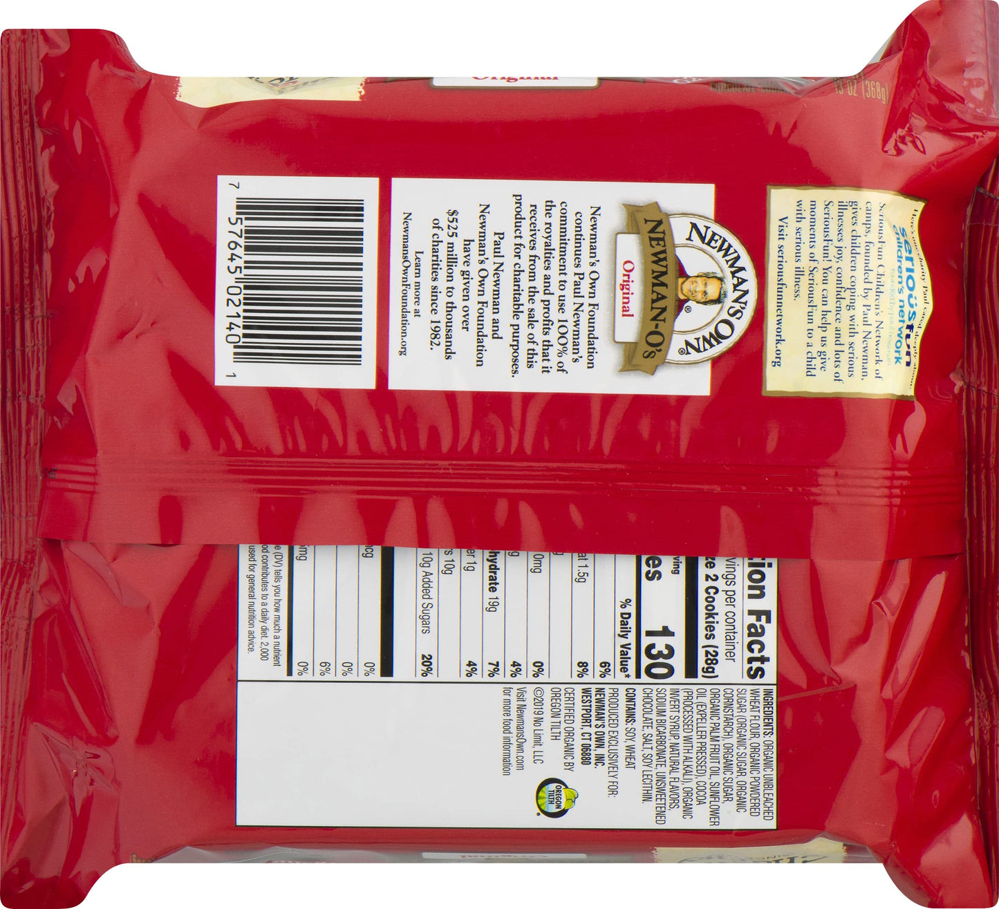 Newman's Own Newman-O's Sandwich crèmes, Original, 13 Ounce (Pack of 6)