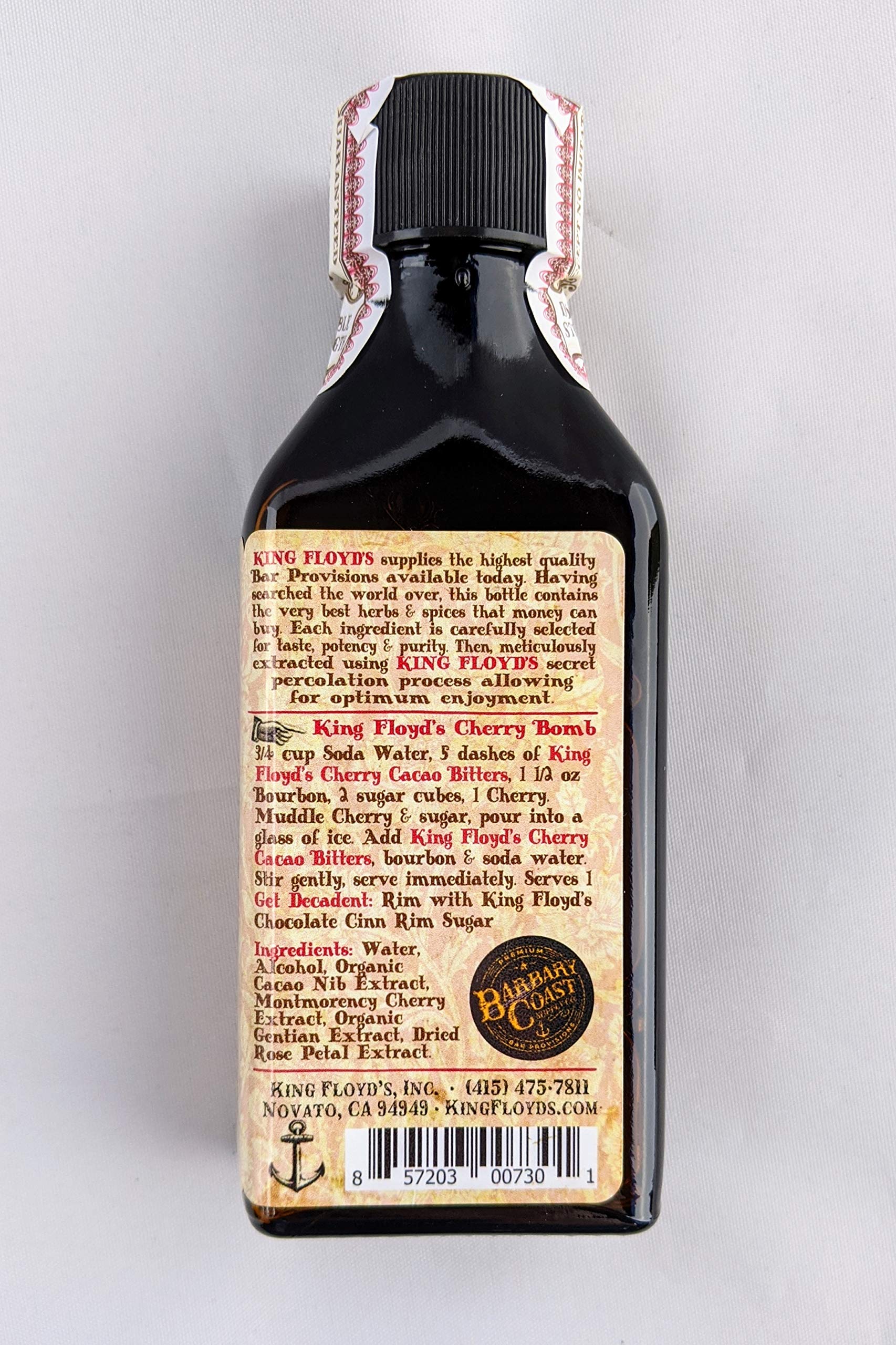 King Floyd's Artisanal Cherry Cacao Bitters for Cocktails (100ml) Hand Crafted, Made from Organic Cacao Nibs & Montmorency Cherries, Unique Luxurious