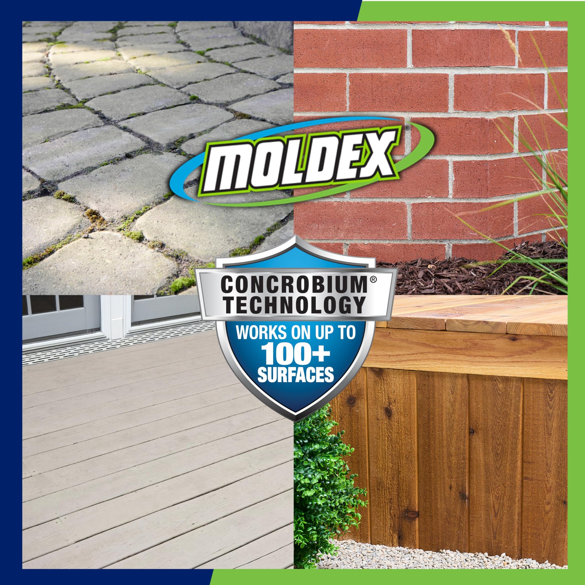Moldex® Instant Outdoor Cleaner with Bleach, 64 oz Hose End Sprayer, 2 Pack, Fast Acting Outdoor Surface Cleaner for Siding, Decks, Fences