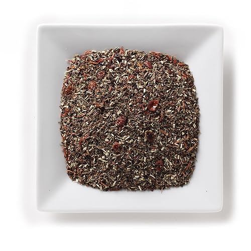 Mahamosa African Safari Tea 4 oz - Rooibos Herbal Loose Leaf (Looseleaf) Tea Blend (with pomegranate, rosehips, green rooibos, honeybush)