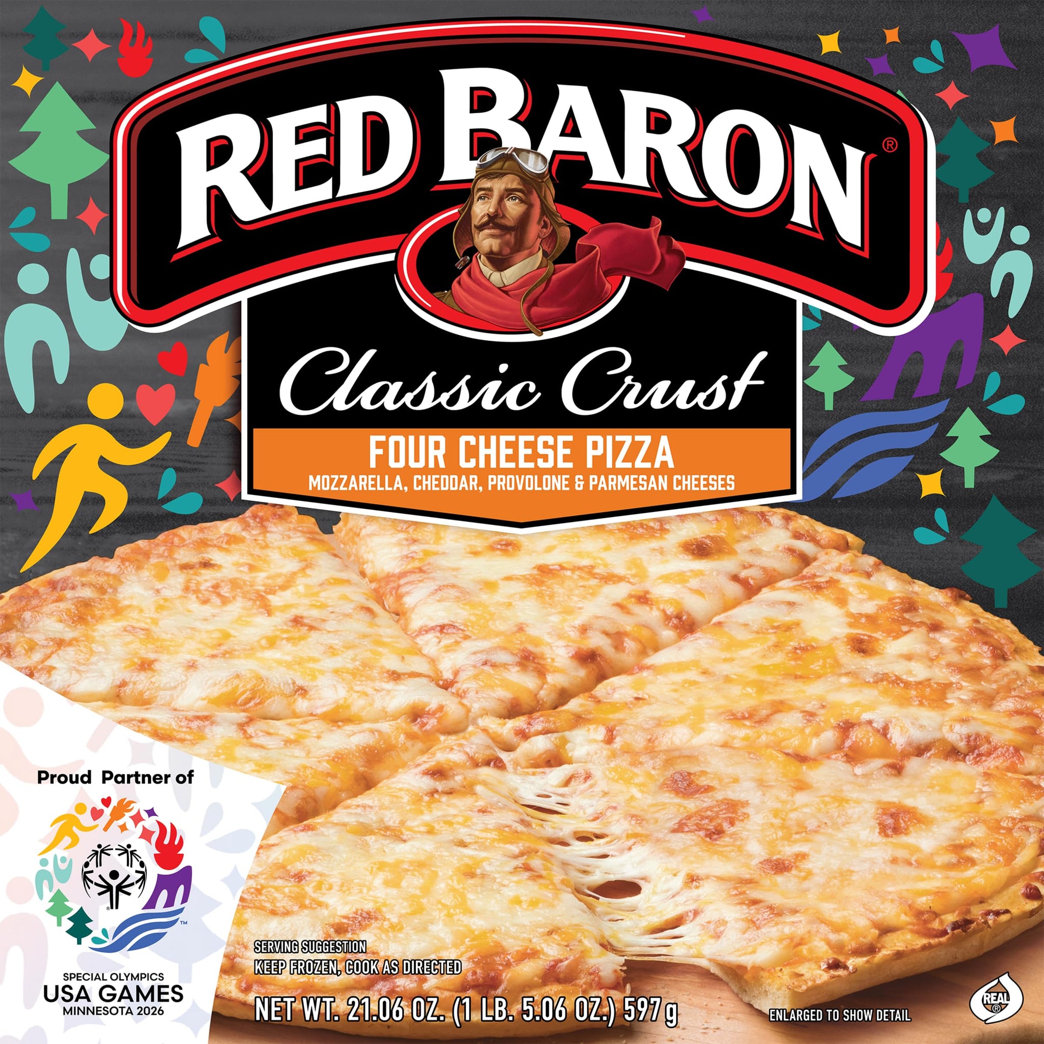 Red Baron Classic Four Cheese Pizza (Frozen), 21.06 Oz
