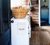 Livale Magnetic Lint Bin for Laundry Room White Metal Lint Box Storage for Farmhouse Laundry Decor