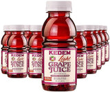 Kedem Light Concord Grape Juice, 8oz Plastic Bottle, 24 Pack, Reduced Sugar and Calories