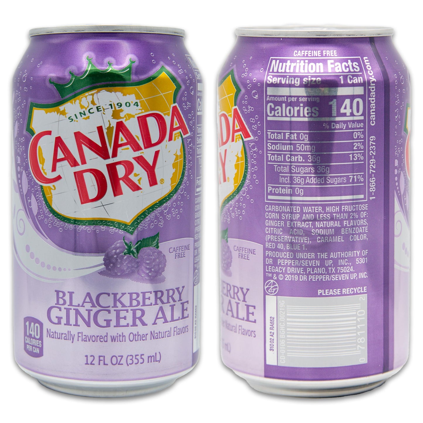 Blackberry Ginger Ale Bundle - Includes 20 Blackberry Ginger Ale cans of 12 oz each by Canada dry Ginger Ale - Ginger Ale Soda Bundle by Despensa