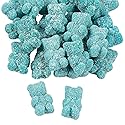 Sugar Coated Blueberry Gummy Teddy Bear Candy - 100 Pieces
