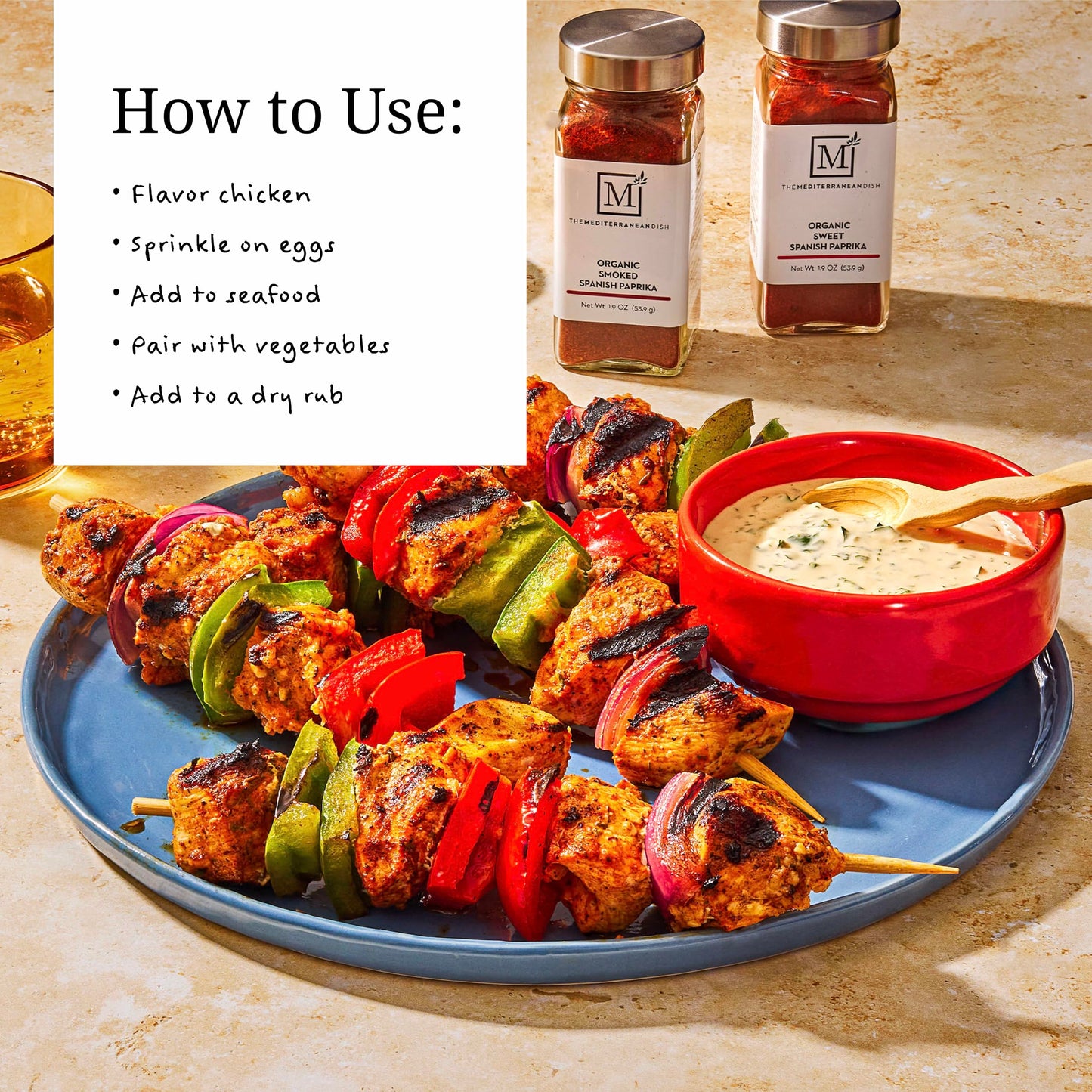 The Mediterranean Dish Smoked Spanish Paprika - Bold, Smoky, Subtly Spicy Powder for Cooking and Grilling - Gourmet Chef Essential - Organic Old World