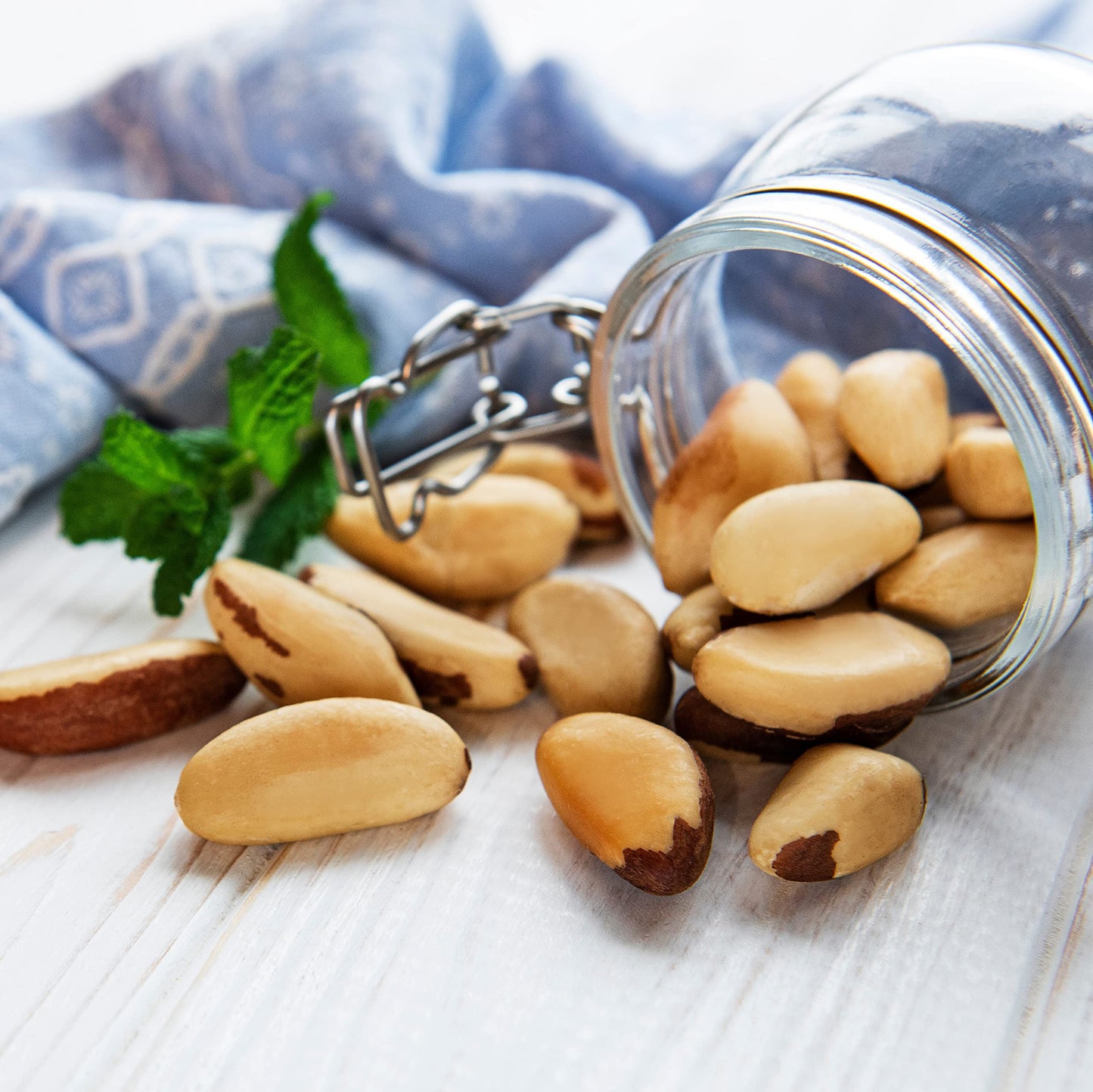Jaybee's Roasted Salted Brazil Nuts - (32 oz) Great for Daily Use, Baking, Cooking and Gift Giving - Reusable Container - Kosher - Vegan, Paleo, Keto