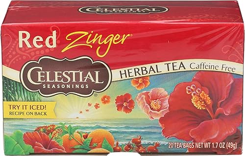 Celestial Seasonings Tea Caffeine Free Herbal Tea, Red Zinger 20 ea