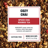 Tiesta Tea - Cozy Chai, Loose Leaf, Spiced Chai Rooibos Tea, Premium Caffeine-Free Herbal Blend, Makes Hot or Iced & Up to 25 Cups, 2.5oz Resealable