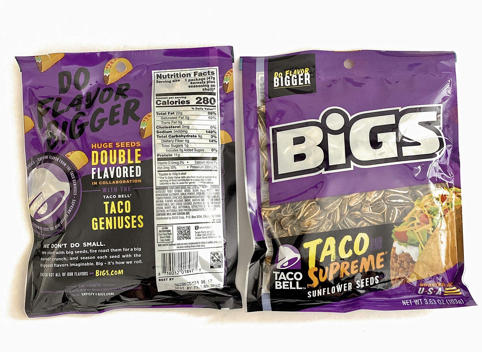 Taco Supreme - Do Flavor Bigger Huge Sunflower Seeds 2-pack 3.630z each