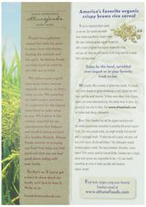 Erewhon Crispy Brown Rice Cereal, Gluten Free, Organic, 10 oz