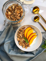 Food to Live Organic Golden Crunchy Granola, 6 Ounces - Small Batch, Handcrafted, Bulk, Great as Snack for Breakfast Cereals, Contains Hazelnuts