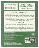 Whole Foods Market, Organic Steeped Coffee, Medium Roast, Notes of Mandarin & Honeysuckle, Single Serve Bags, 10 Count