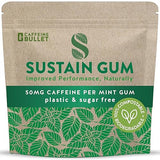 Sustain Caffeine Gum - Natural Mint Energy. 72 Pieces, 50 mg each - Biodegradable, Sugar-Free, Contains Xylitol, Plant-Based & Plastic Free with No