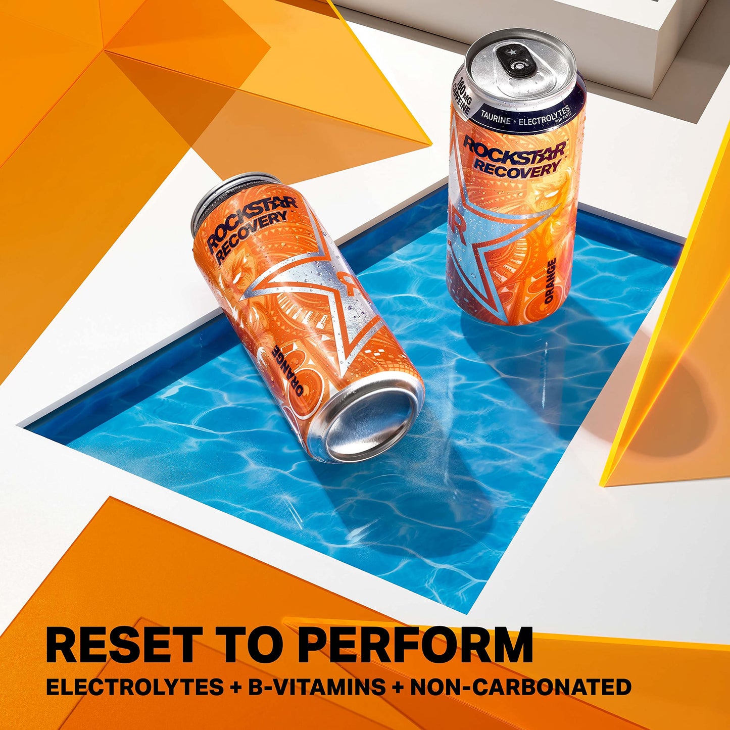 Rockstar Energy Drink with Caffeine Taurine and Electrolytes, Recovery Lemonade, 16oz (12 Pack) (Packaging May Vary)