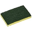 BIRDWELL CLEANING 369-48 Scouring Pad, 4-1/2 in L X 2-7/8 in W, 5/8 in T, Yellow/Green