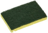 BIRDWELL CLEANING 369-48 Scouring Pad, 4-1/2 in L X 2-7/8 in W, 5/8 in T, Yellow/Green