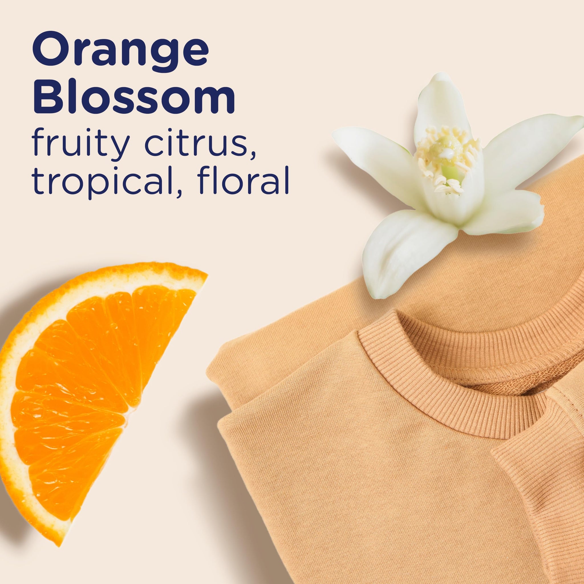Downy Light Laundry Scent Booster Beads, Orange Blossom Scent, 24.0 OZ, In-wash fabric beads designed to be gentle with a light boost of scent, No